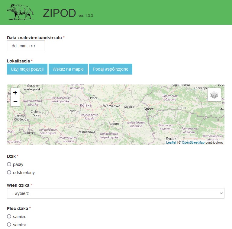 Obowiązek zgłaszania padłych lub upolowanych dzików